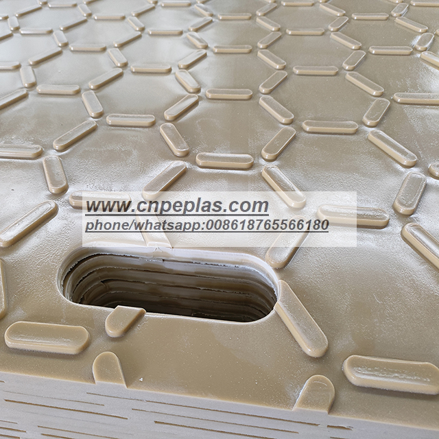 Beige Sand Color HDPE Material Hexagon Ground Protection Mats 