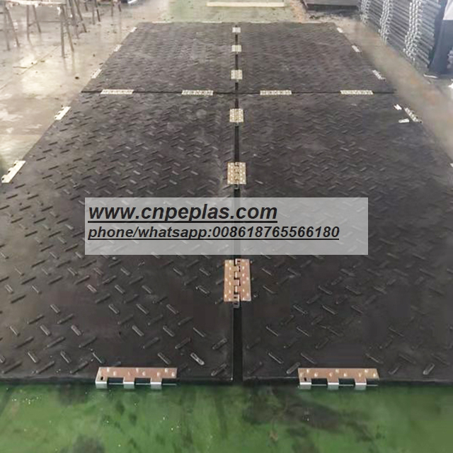 Black Color Heavy Duty Excavator Ground Protection HDPE UHMWPE Plastic Temporary Road Mats